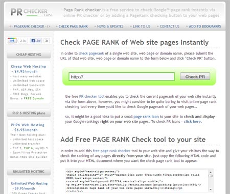 Pagerank checker